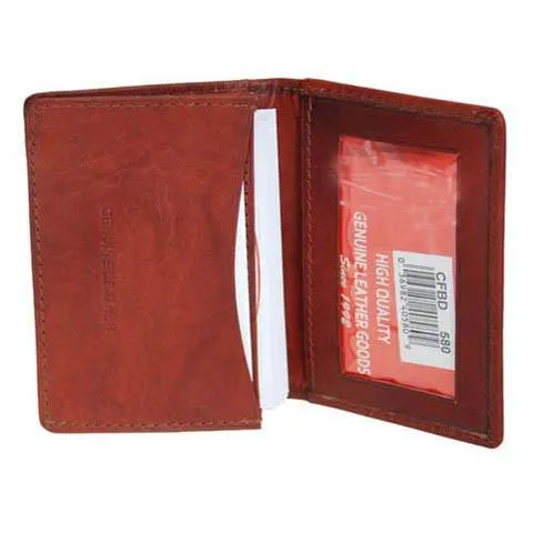 Men's Genuine Leather Bi-Fold Wallet Supplier - Brown