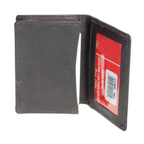 Men's Genuine Leather Bi-Fold Wallet Supplier - Burgundy