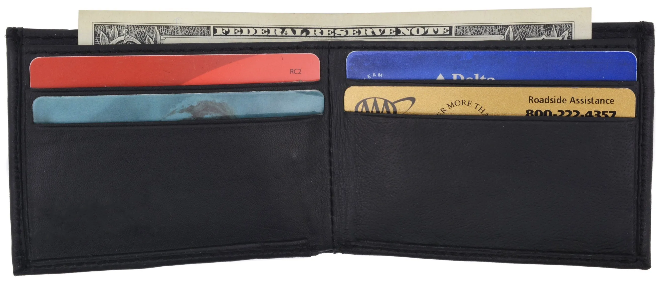 Men's Genuine Leather Bi-fold Wallet