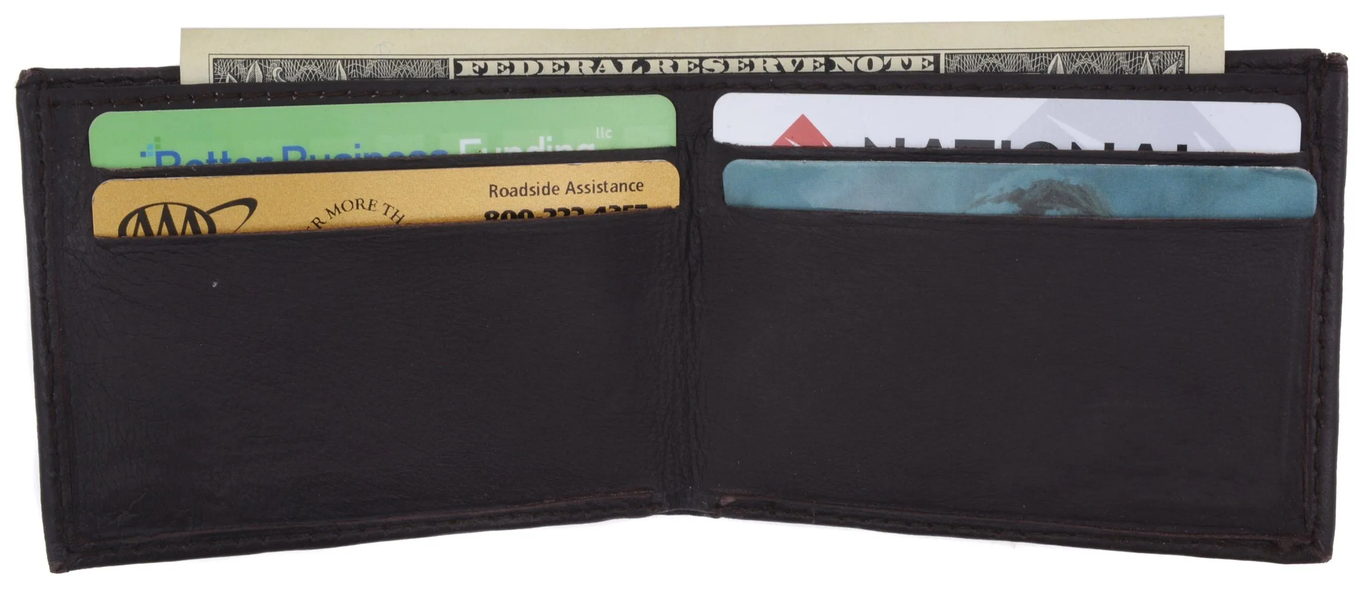 Men's Genuine Leather Bi-fold Wallet