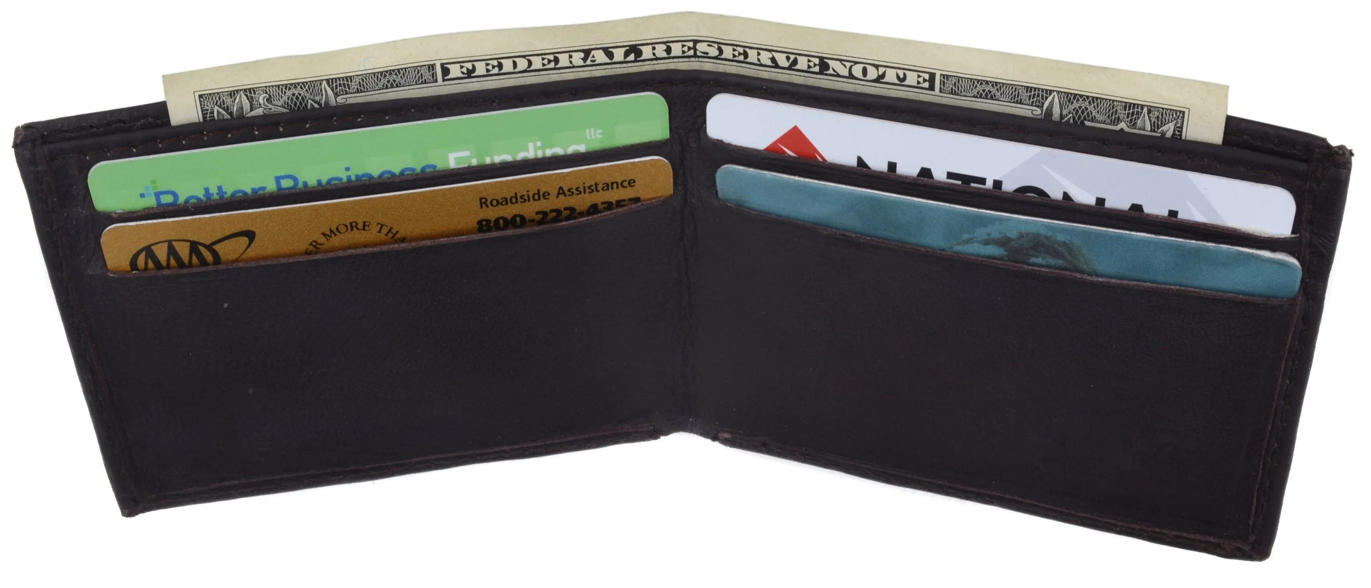 Men's Genuine Leather Bi-fold Wallet