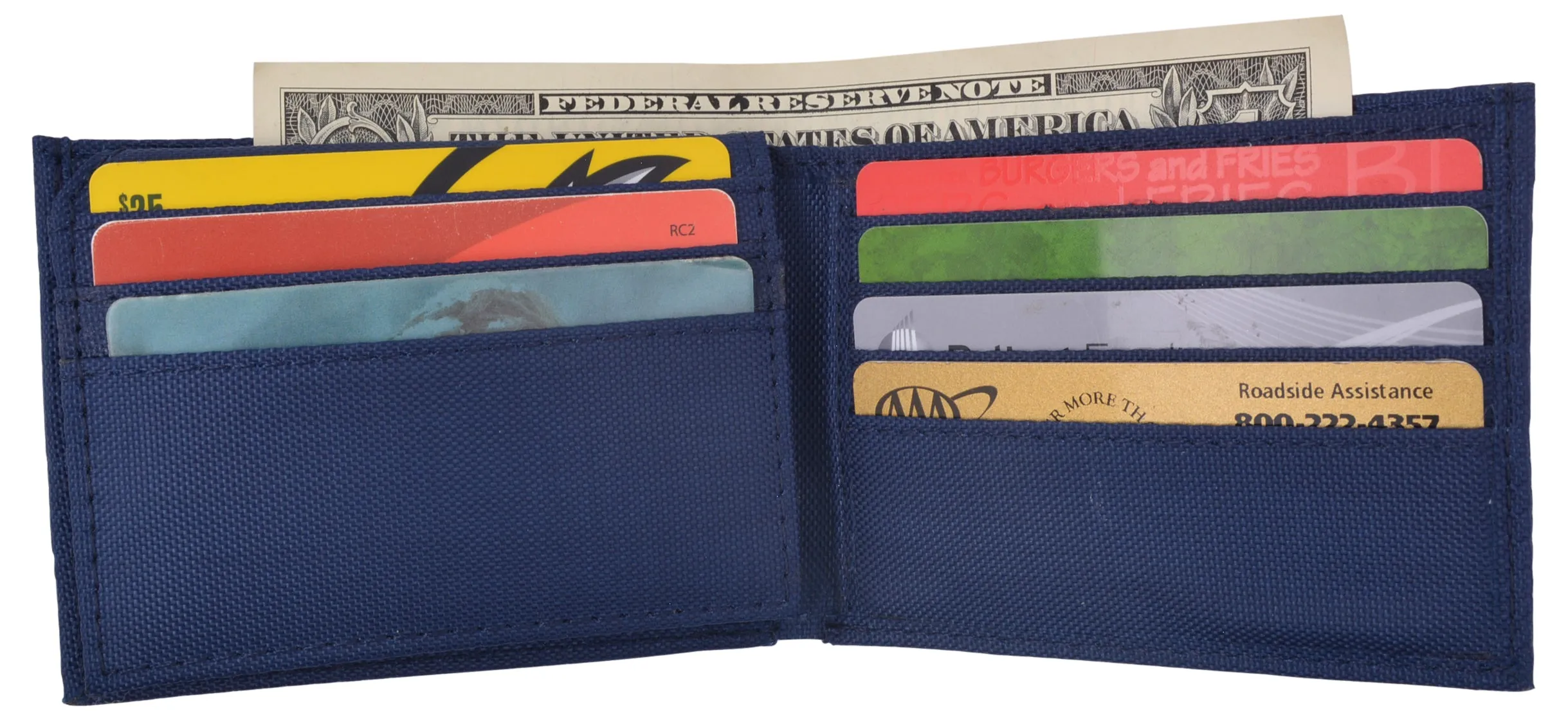 Men's Nylon Slim Classic Bifold Wallet in Colors Thin Wallets for Boys T100