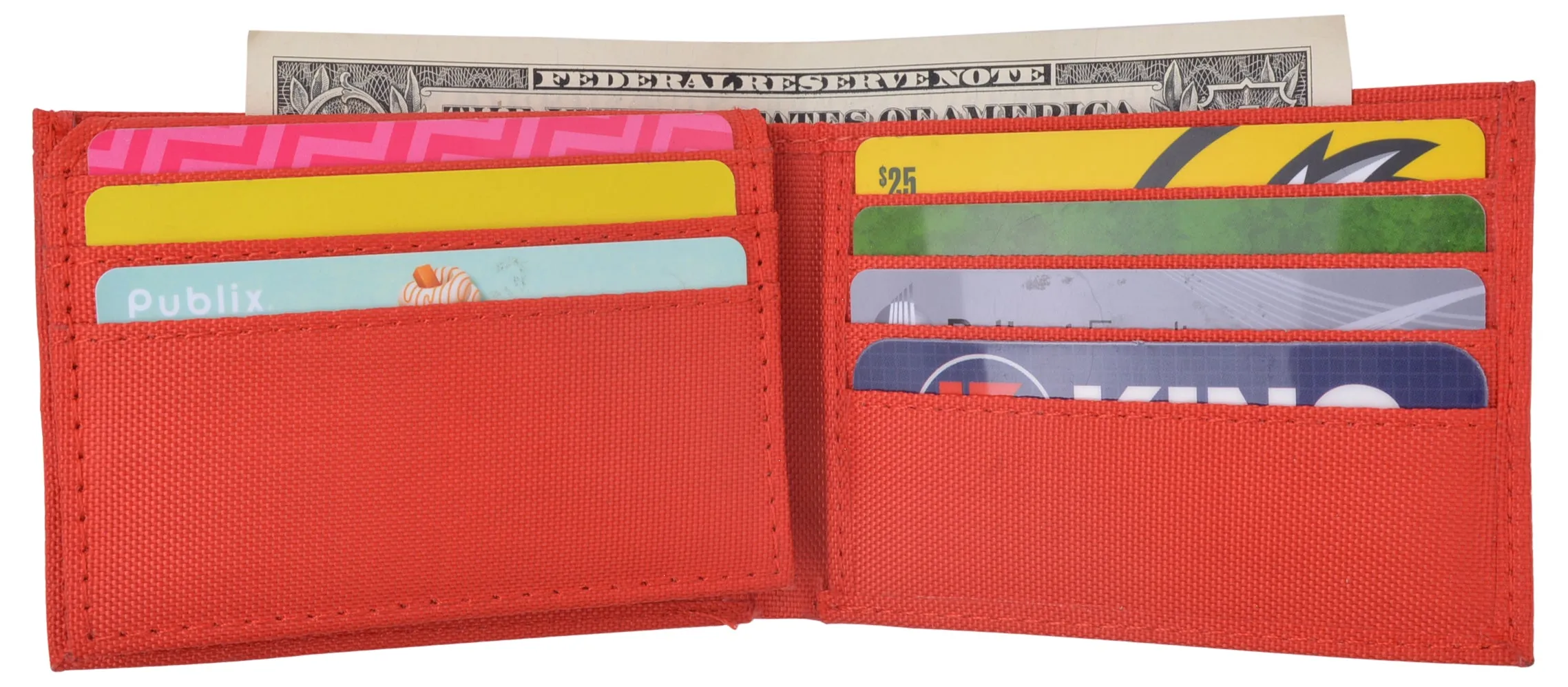 Men's Nylon Slim Classic Bifold Wallet in Colors Thin Wallets for Boys T100