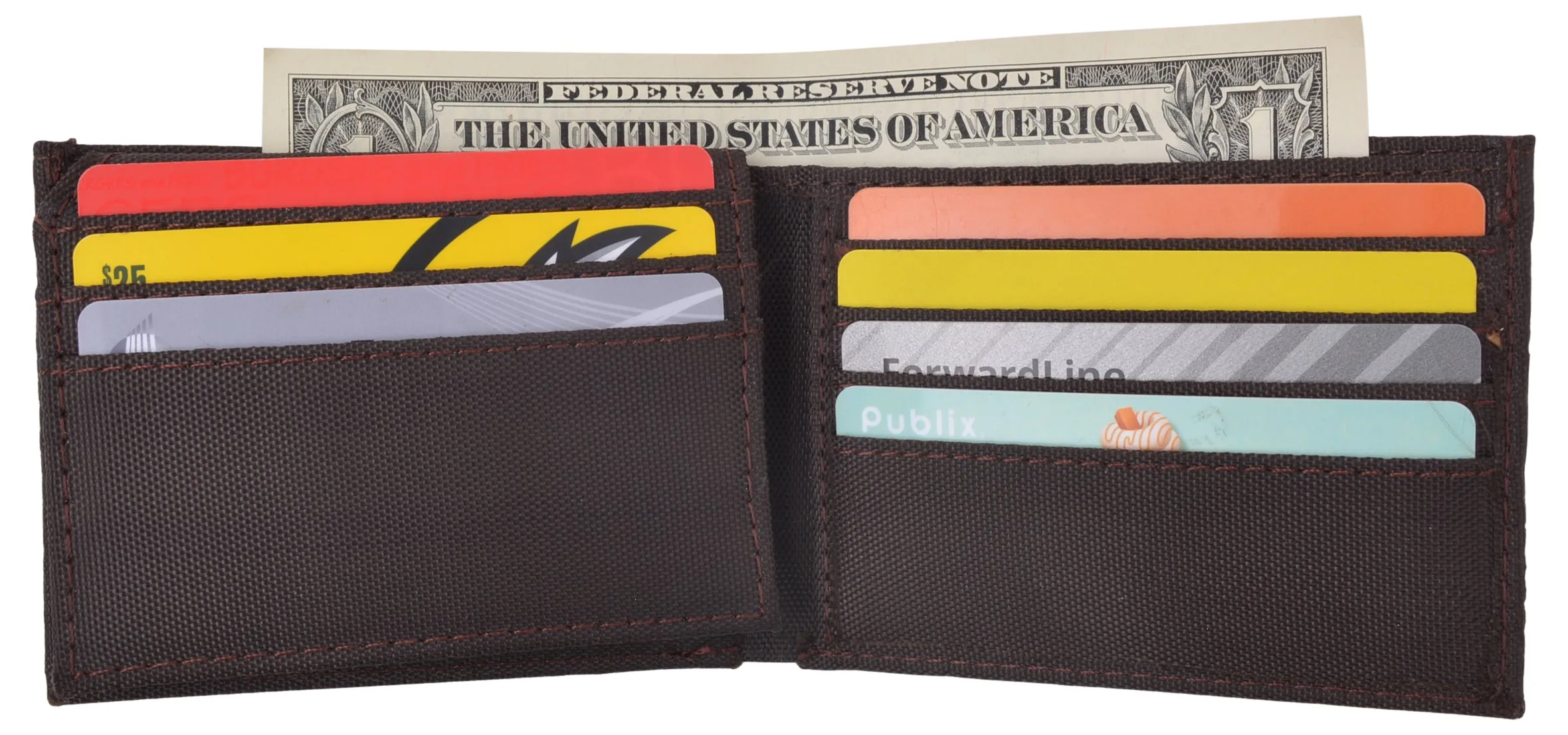 Men's Nylon Slim Classic Bifold Wallet in Colors Thin Wallets for Boys T100