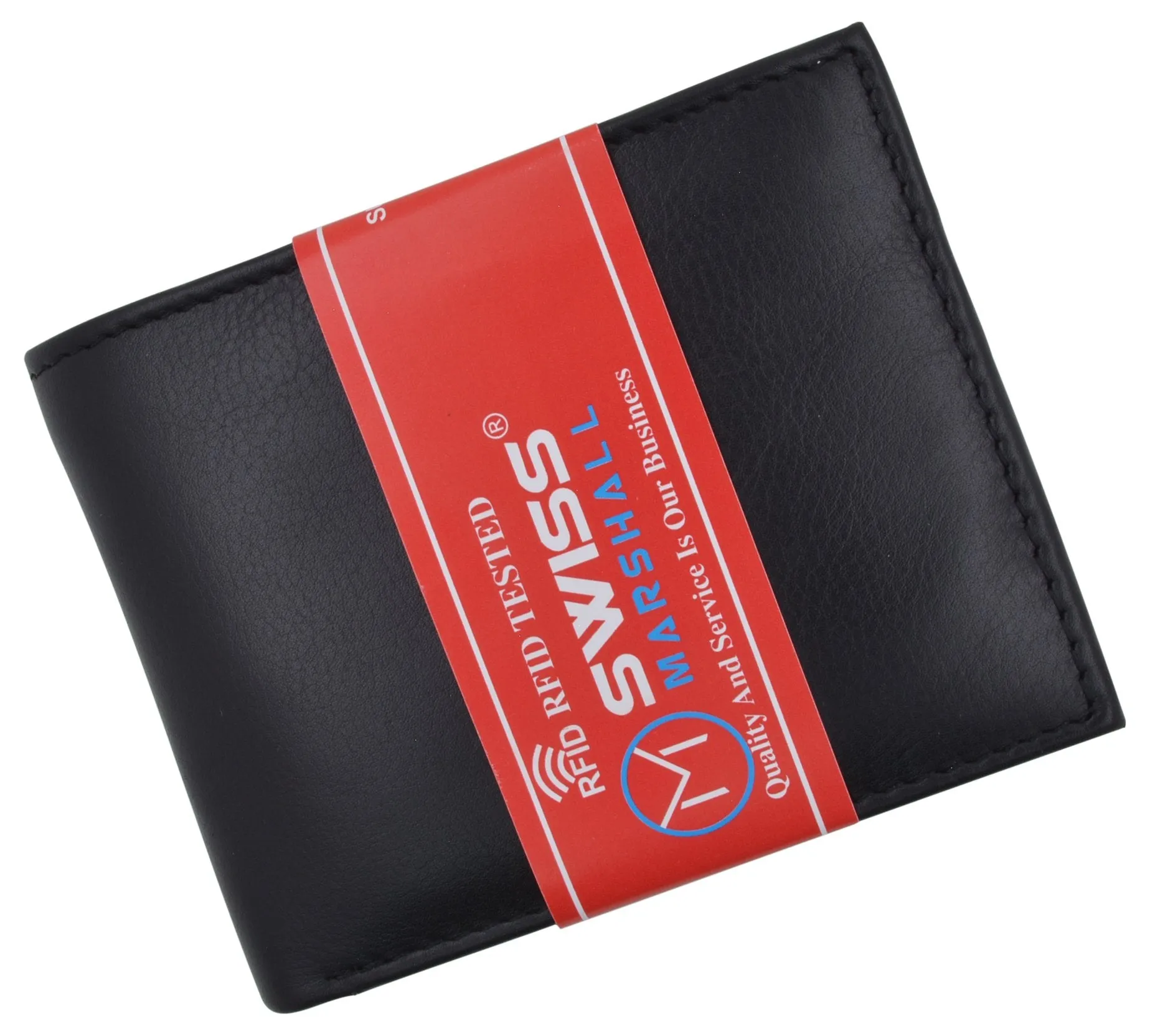 Men's RFID Blocking Premium Leather Classic Bifold 2 ID Card Holder Wallet with Gift Box RFID520053