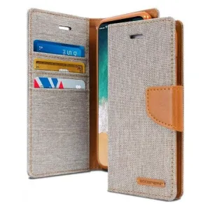 Mercury Canvas Diary Case for iPhone X/XS - Gray