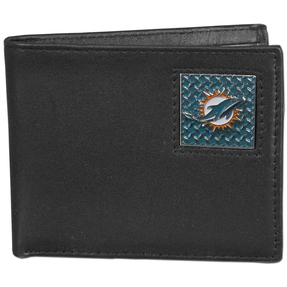 Miami Dolphins Gridiron Leather Bi-fold Wallet