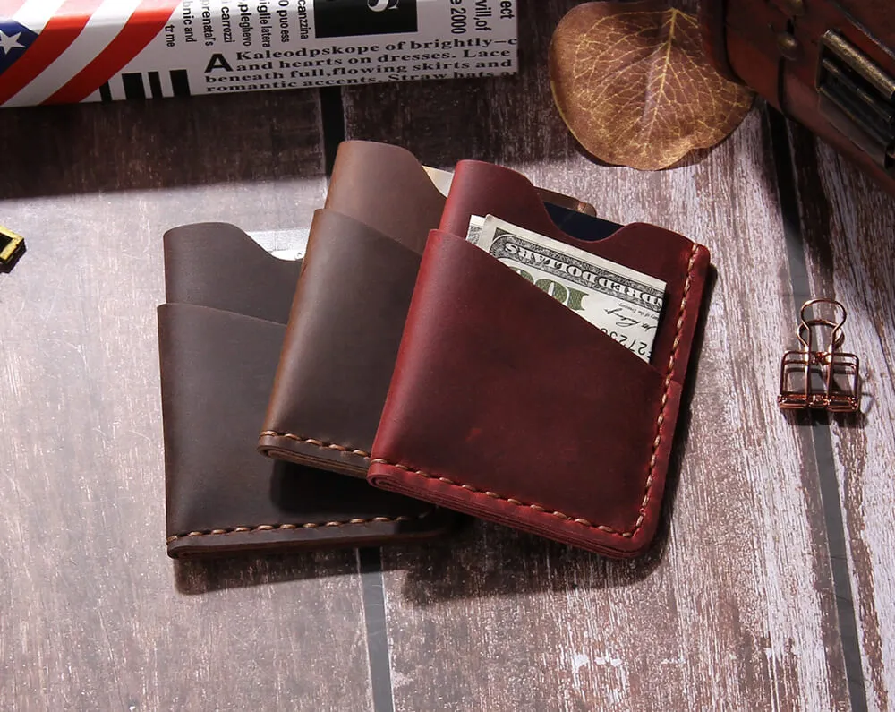 Minimalist Leather Card Holder Wallet