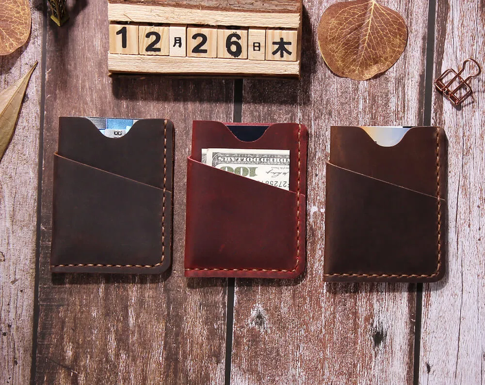 Minimalist Leather Card Holder Wallet