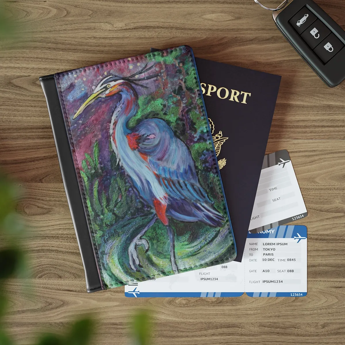 Passport Cover - Great Blue Heron