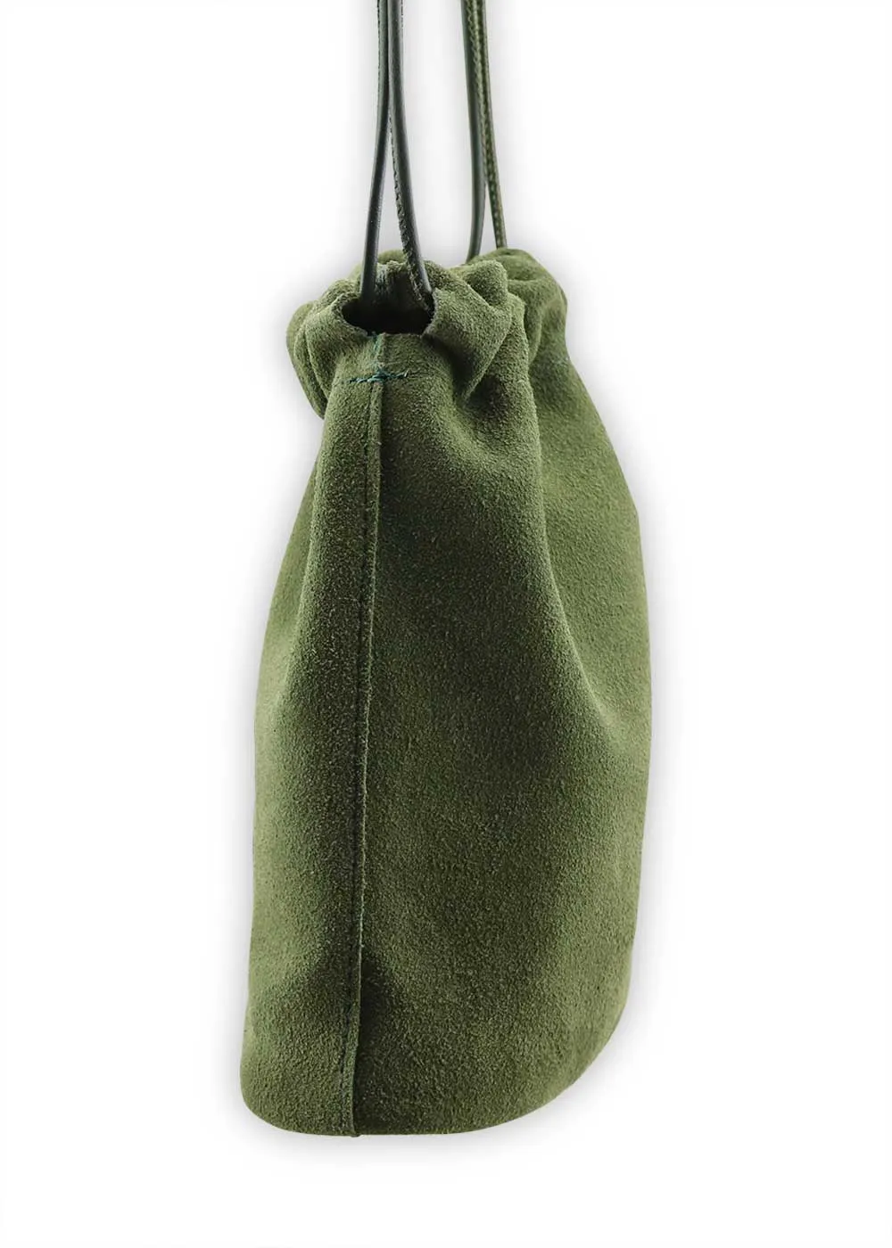 Phone Pouch, Olive Suede