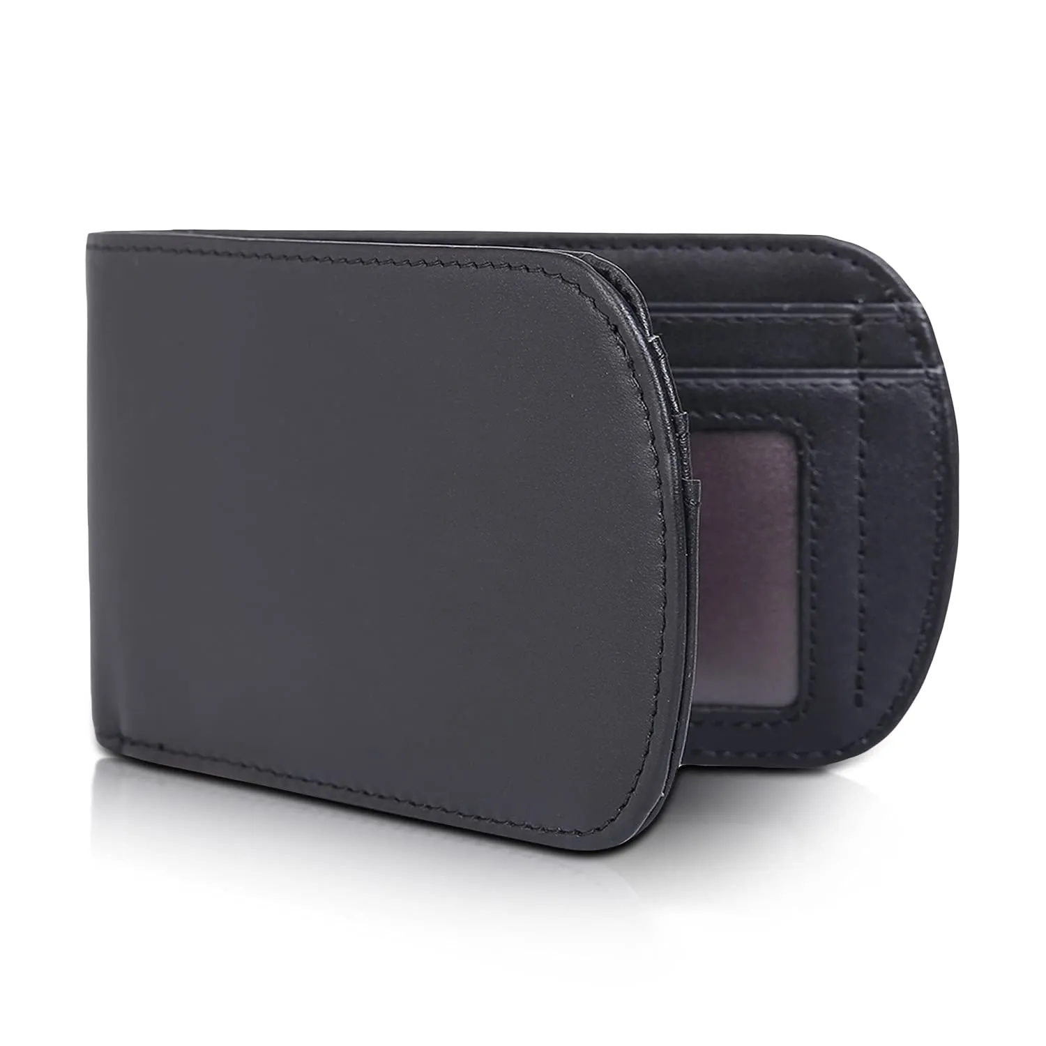 Polare Slim Curve Front Pocket RFID Blocking Italian Real Leather Bifold Wallet for Men