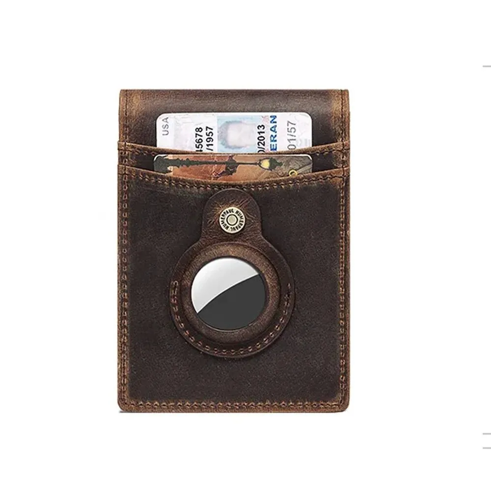 PrimeMark Genuine Leather AirTag Wallet