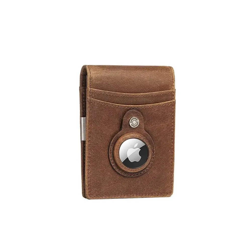 PrimeMark Genuine Leather AirTag Wallet