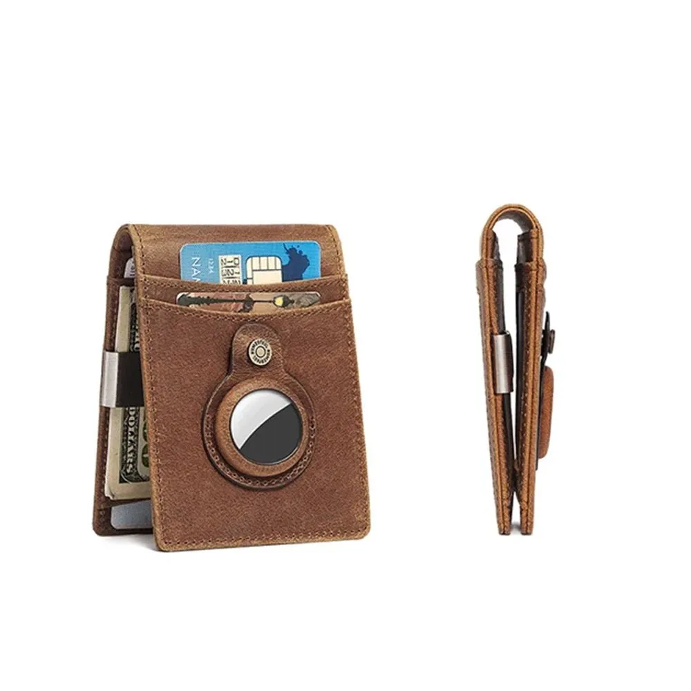 PrimeMark Genuine Leather AirTag Wallet