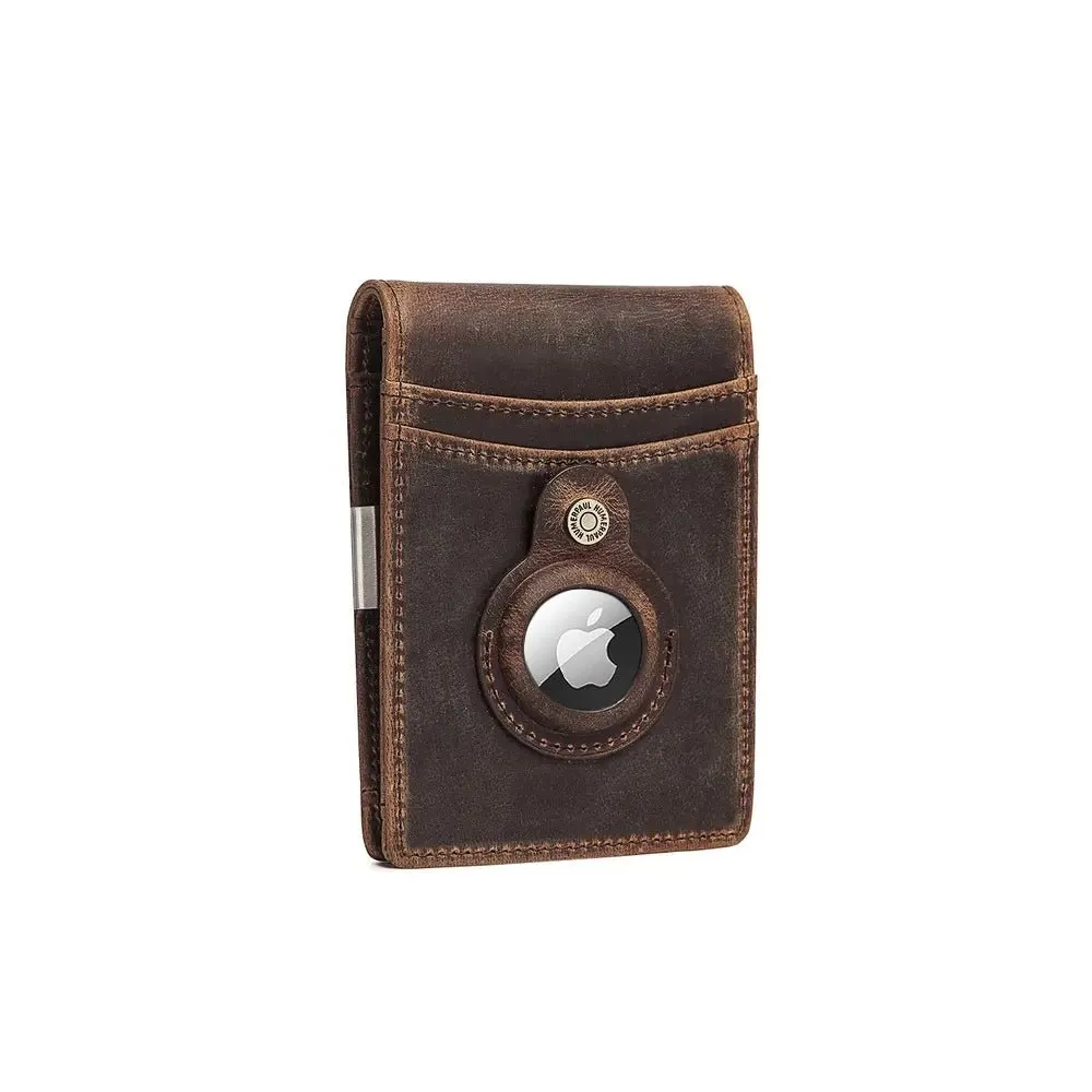 PrimeMark Genuine Leather AirTag Wallet