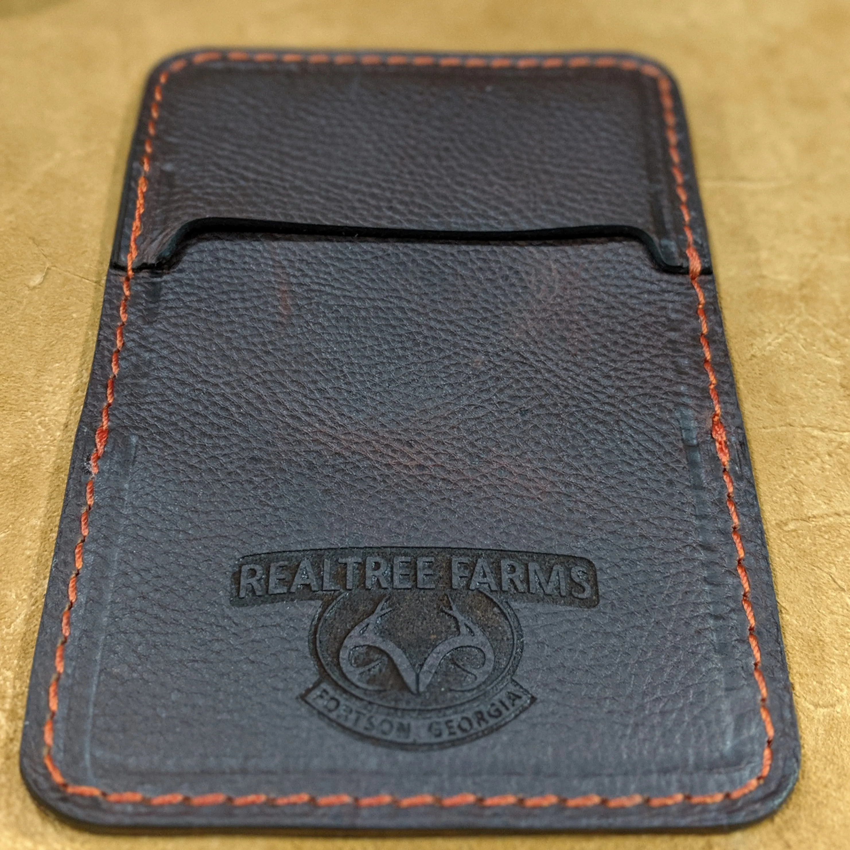 "Big Dan" Handmade Brown Leather Wallet for Men with Custom Logo