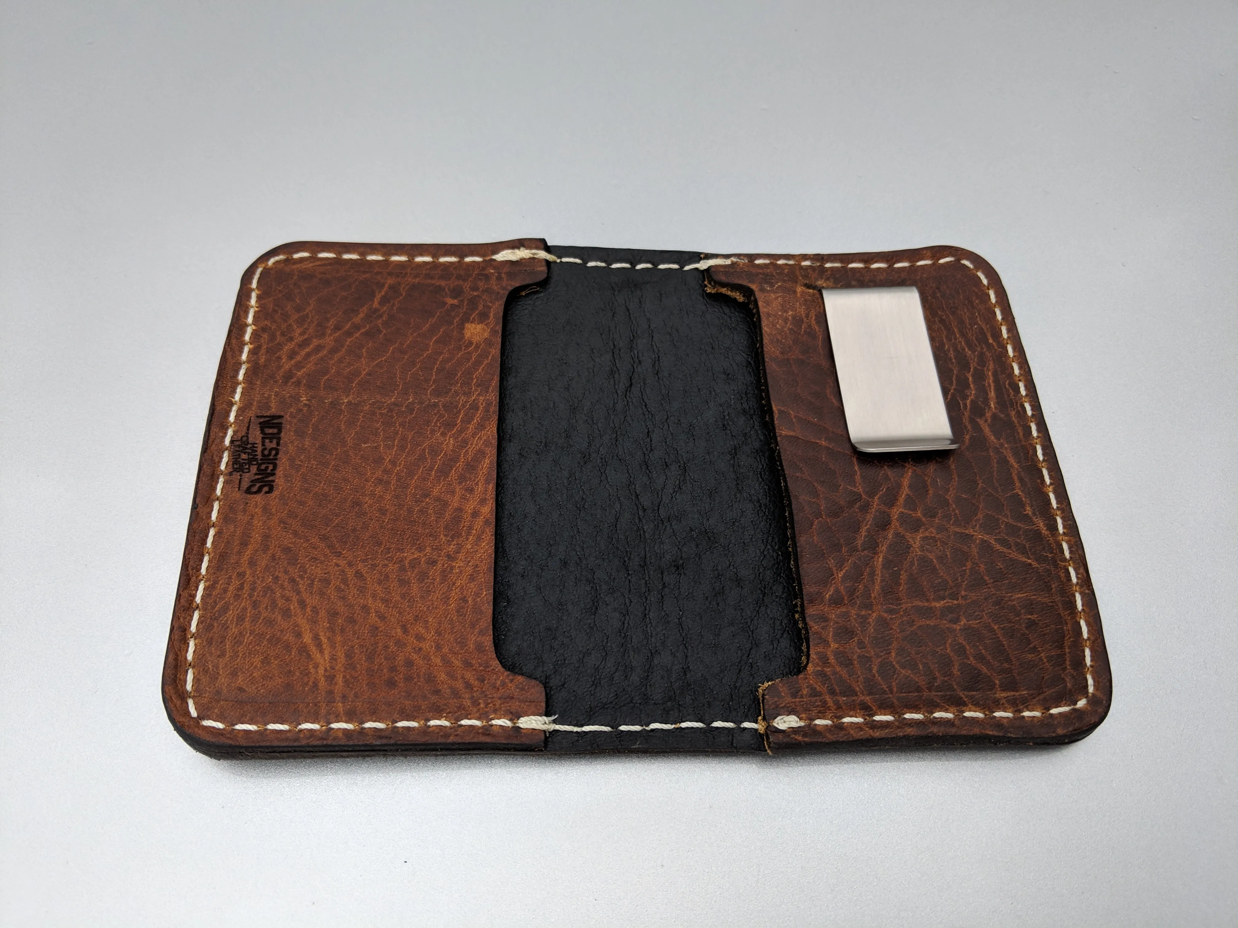 "Big Dan" Handmade Brown Leather Wallet for Men with Custom Logo