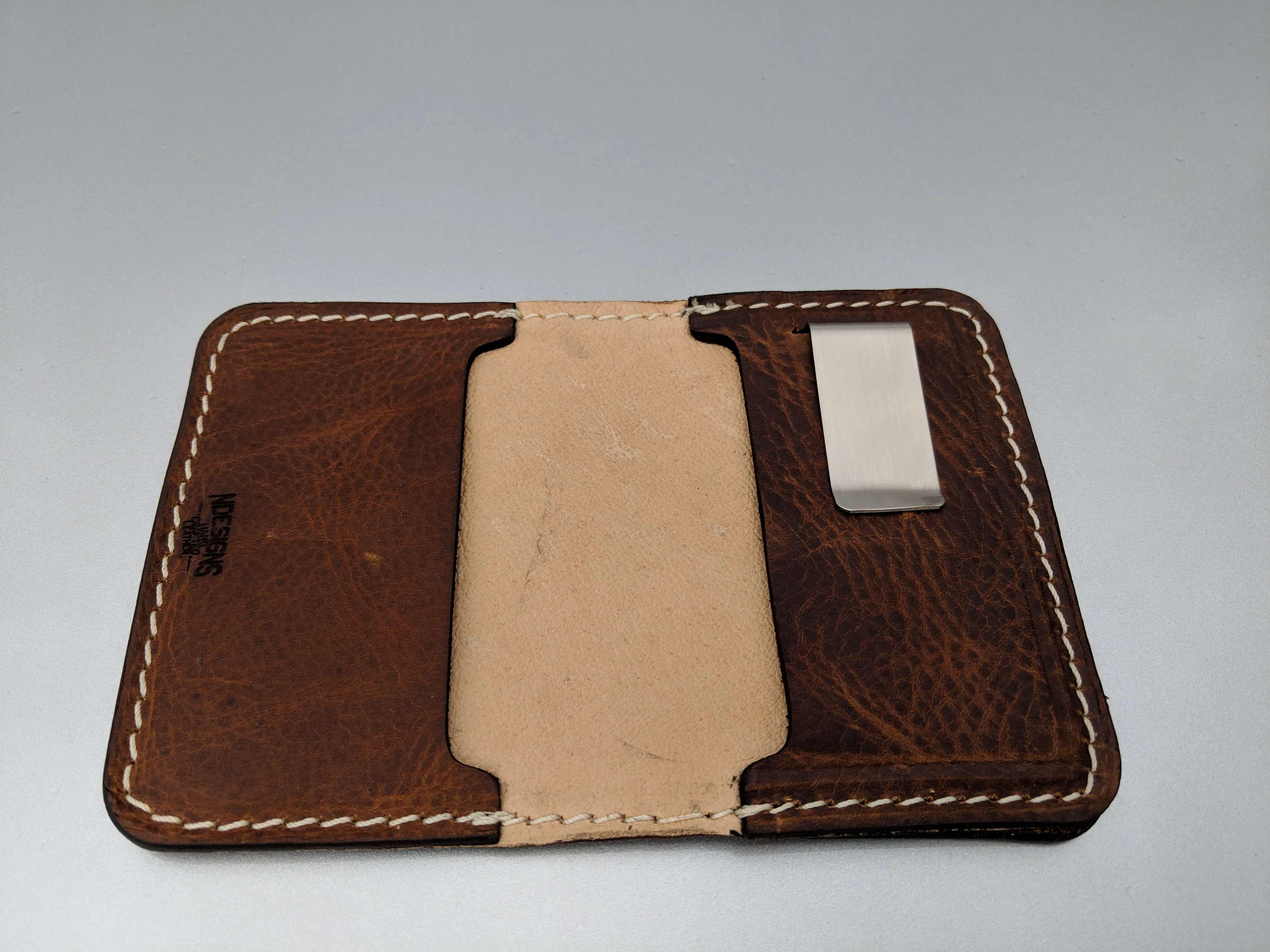 "Big Dan" Handmade Brown Leather Wallet for Men with Custom Logo