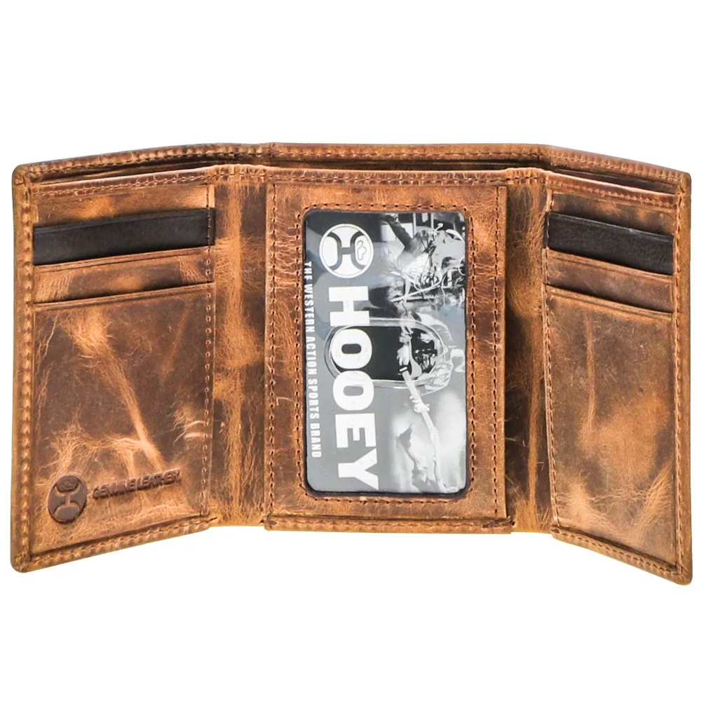 "Liberty Roper" Tan Trifold Hooey Wallet