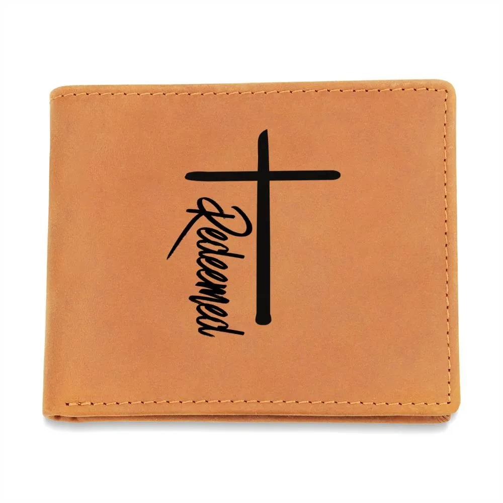 Redeemed Men's Christian Leather Wallet