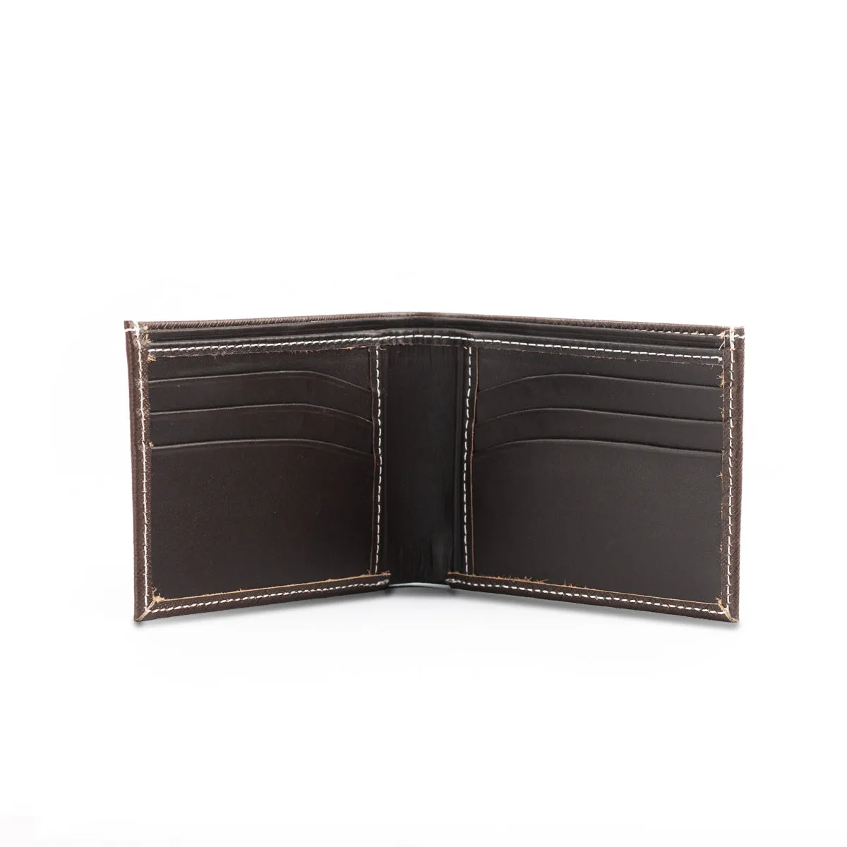 Textured Leather Wallet-Brown