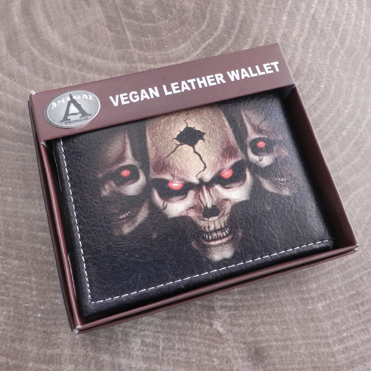 Vegan Skull Red Eye Bi-Fold Wallet