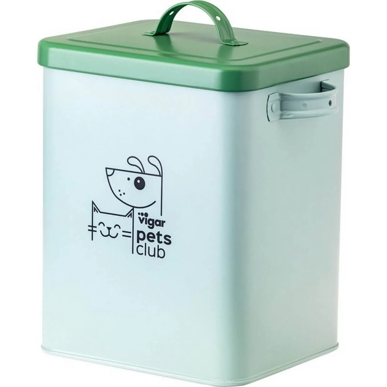 Vigar Pets Club 5L Pet Food Tin Green