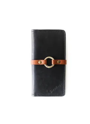 Women's Bifold Dual Leather Wallet - N01 - Ring Closure