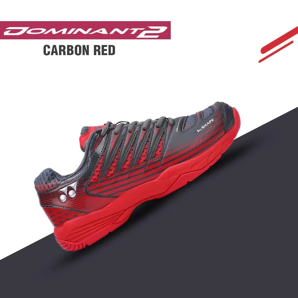 YONEX Tour Dominant 2 Badminton Shoes (Carbon Red) | Ideal for Badminton,Squash,Table Tennis,Volleyball